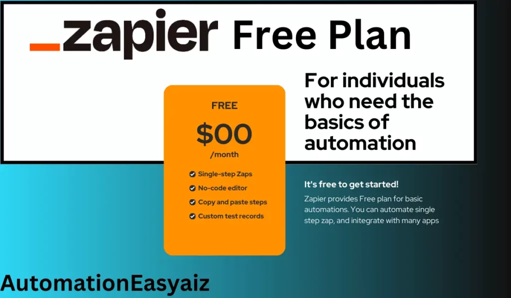 Zapier Free plan 