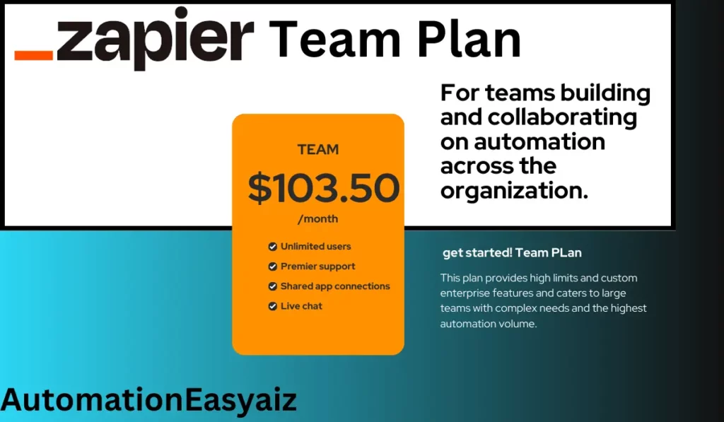 Zapier Pricing Team Plan 